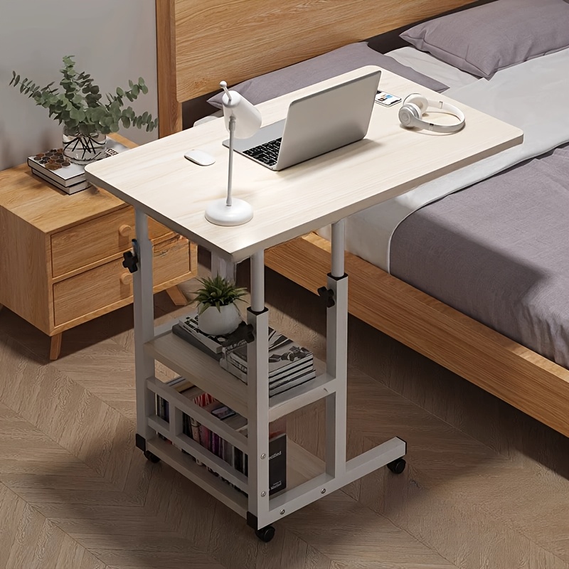 Desk Setup For Laptop - [Mobile Laptop Table] Height-Adjustable Mobile Laptop