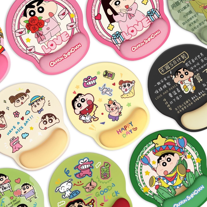 Desk Setup Productivity - Crayon Shin-chan Cartoon Cute Silicone Wrist