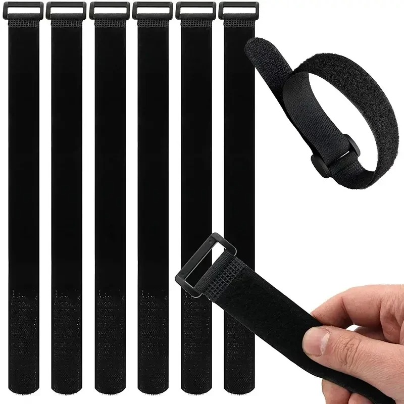 Cable Velcro Strap - Reusable Self-adhesive Nylon Zip Ties Buckle