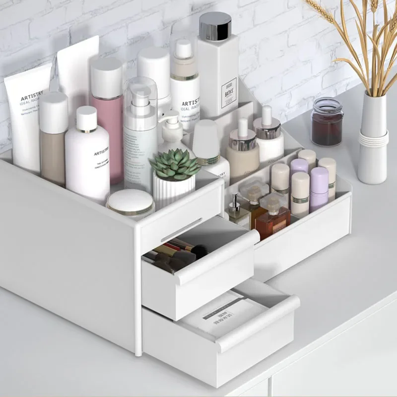 Desk Setup Productivity - Skin Care Products Desktop Dormitory Desk