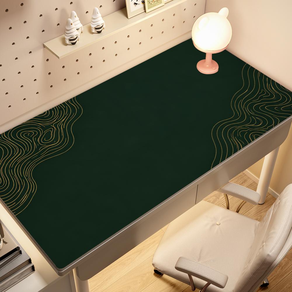 Desk Setup Minimal - Minimal Forest Green Luxury Desk Mat,Extended