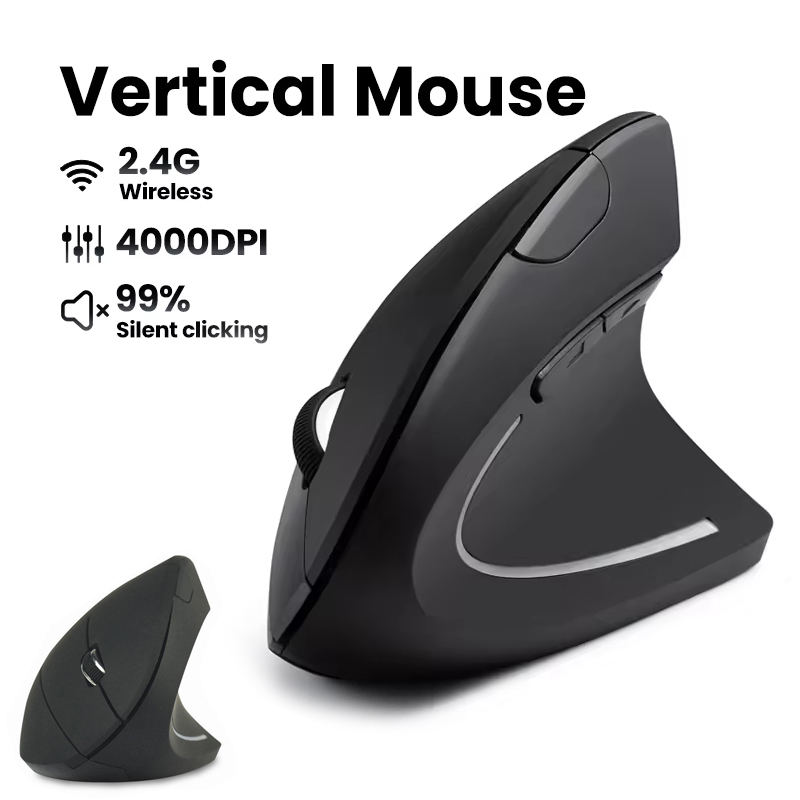 Desk Setup Pegboard - Ergonomic Wireless Mouse 1600 DPI RGB