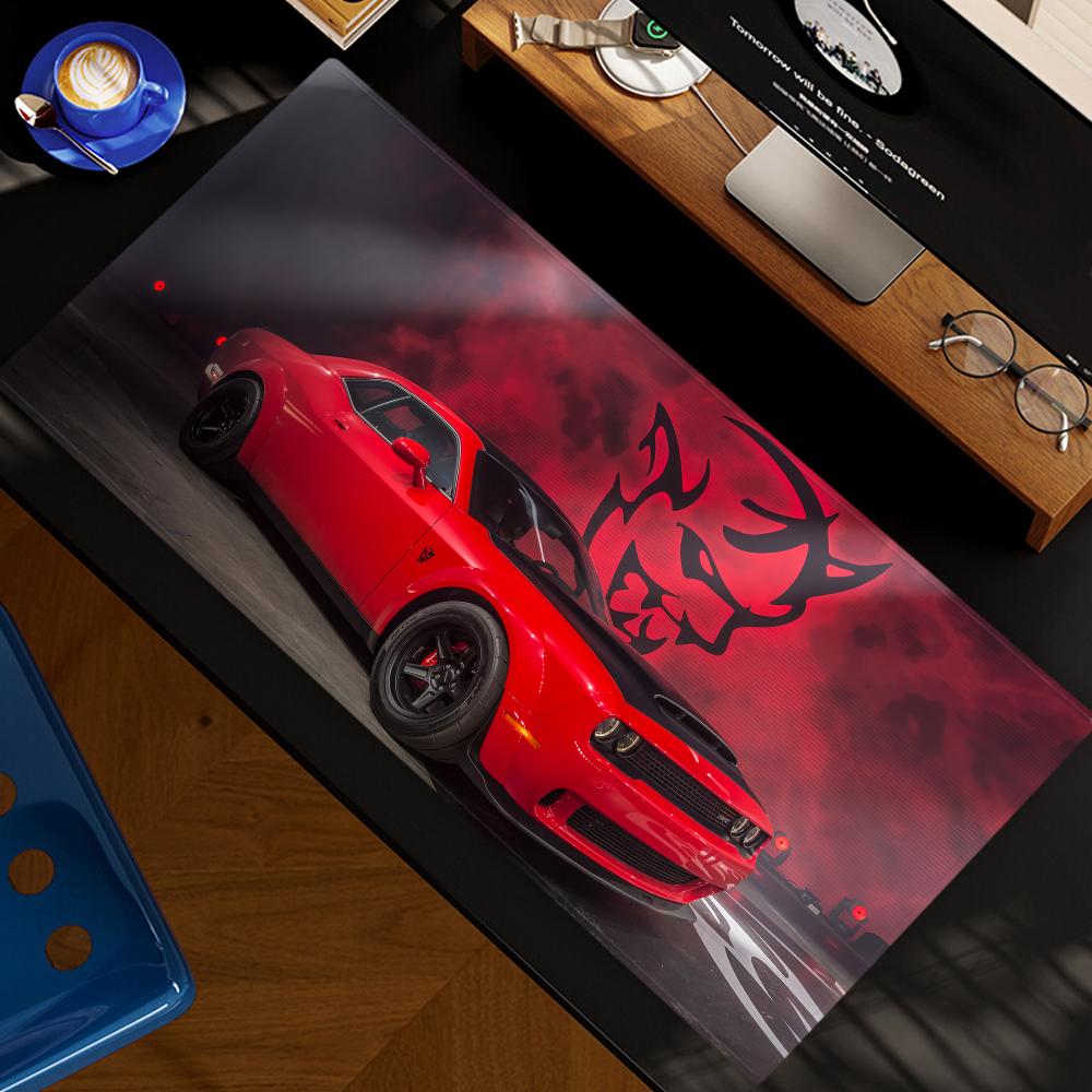 Desk Setup For Laptop - D-DodgeS Car Cool Mouse Pad XXL