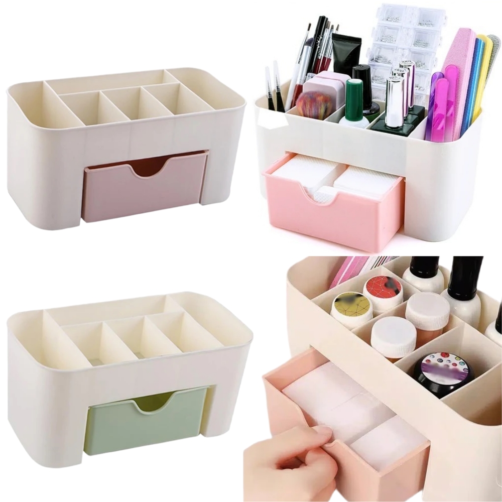 Desk Setup Organization - Nail Art Organizer Desktop Drawer Cosmetic