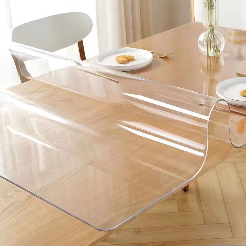 Desk Setup Wallpaper - Soft Glass Tablecloth Transparent PVC Table
