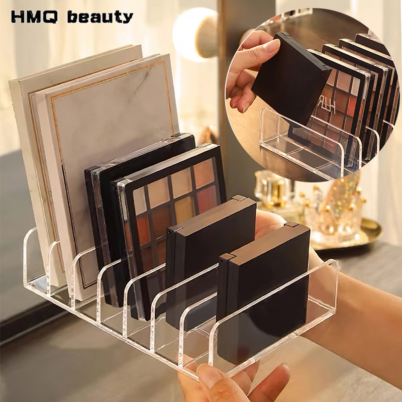Desk Setup Organization - 7-Compartment Makeup Organizer Desktop Eye Shadow