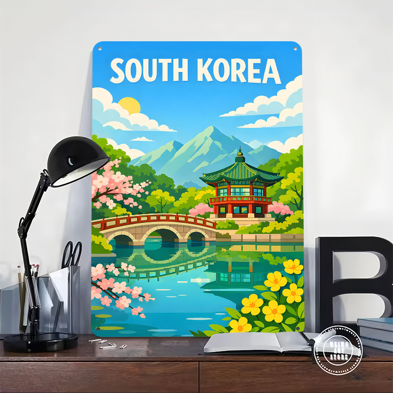 South Korea Travel Poster Cust - Desk Setup Vintage 评论和价格