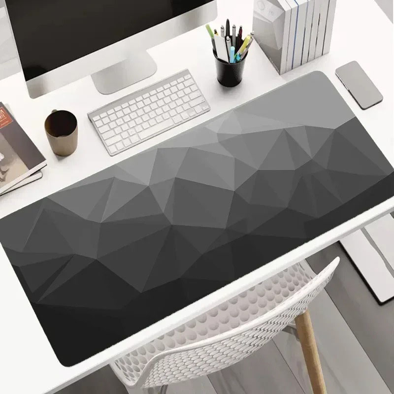 Modern Dark Geometric Tableclo - Desk Setup Grey 评论和价格