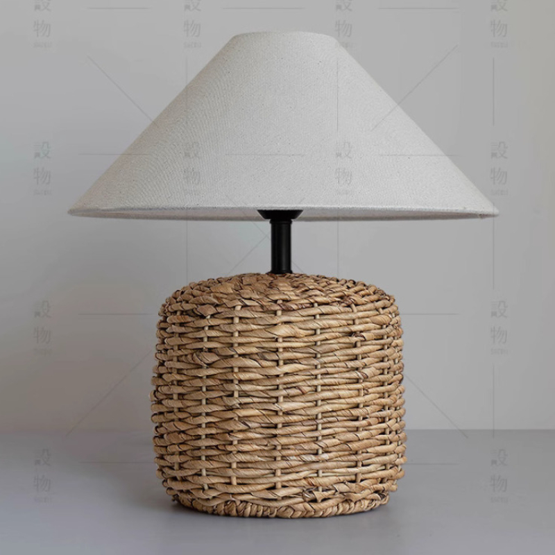 Handmade Woven E27 Table Lamp  - Desk Setup Vintage 评论和价格