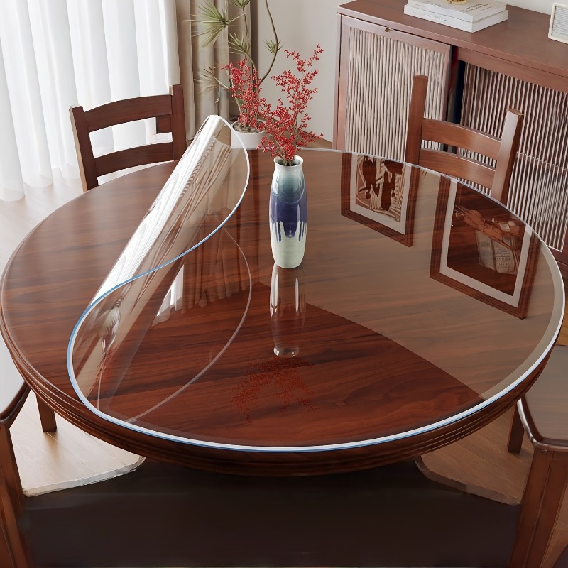 Round Clear PVC Table Cloth Pr - Desk Setup Wallpaper 评论和价格