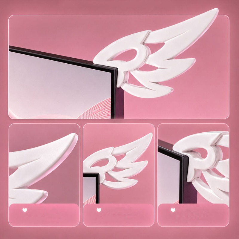 Kawaii 3D Wing Decor for Compu - Desk Setup No Monitor 评论和价格