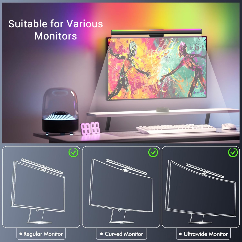 Screen Hanging Lamp Monitor Li - Desk Setup No Monitor 评论和价格