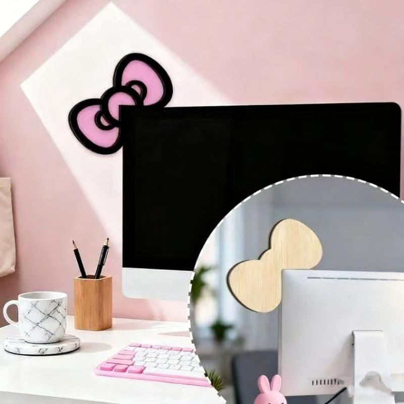 New 1/2Pcs Wooden Bowknot PC A - Desk Setup Pegboard 评论和价格