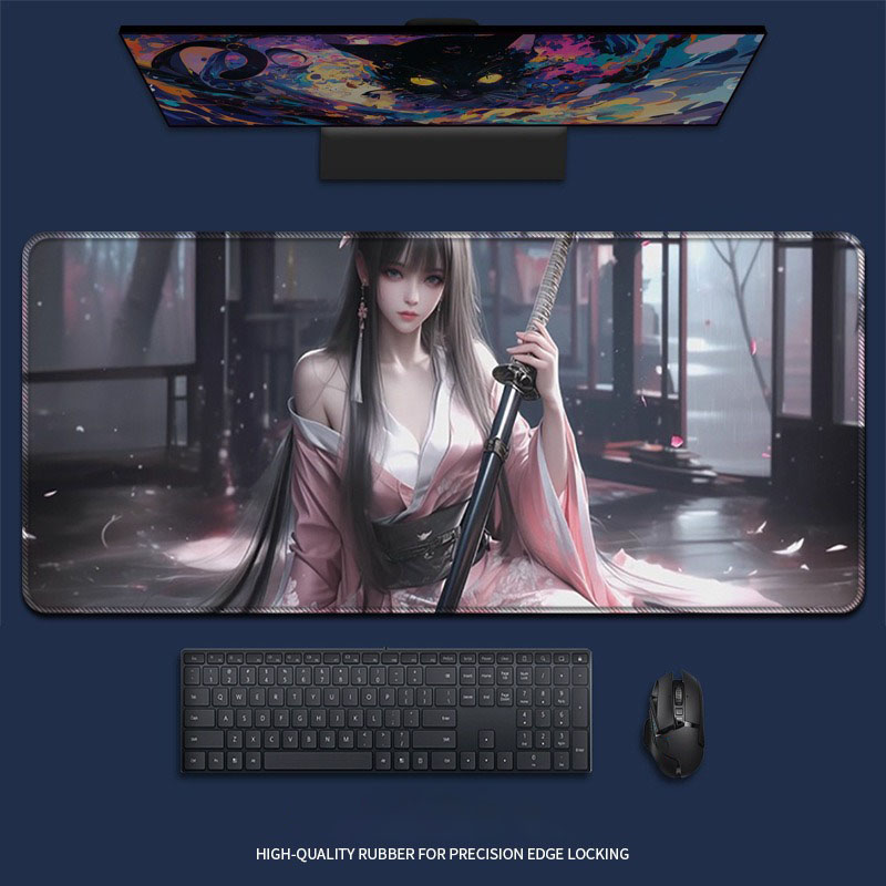 Sexy Anime Girl Red Fan Extend - Desk Setup Pegboard 评论和价格