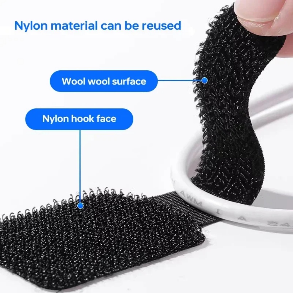 Self Adhesive Reusable Cable T - Cable Velcro Strap 评论和价格