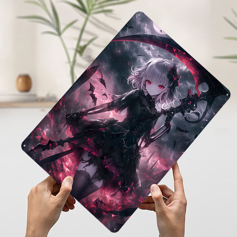 Demon Grim Reaper Girl Poster  - Desk Setup Vintage 评论和价格