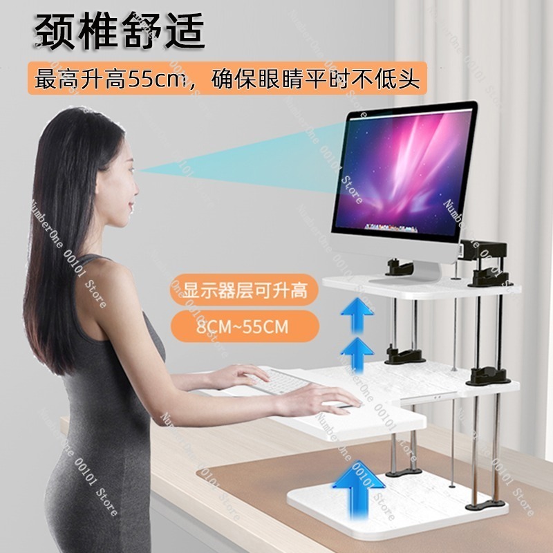 Height-Adjustable Standing Des - Desk Setup For Laptop And Monitor 评论和价格