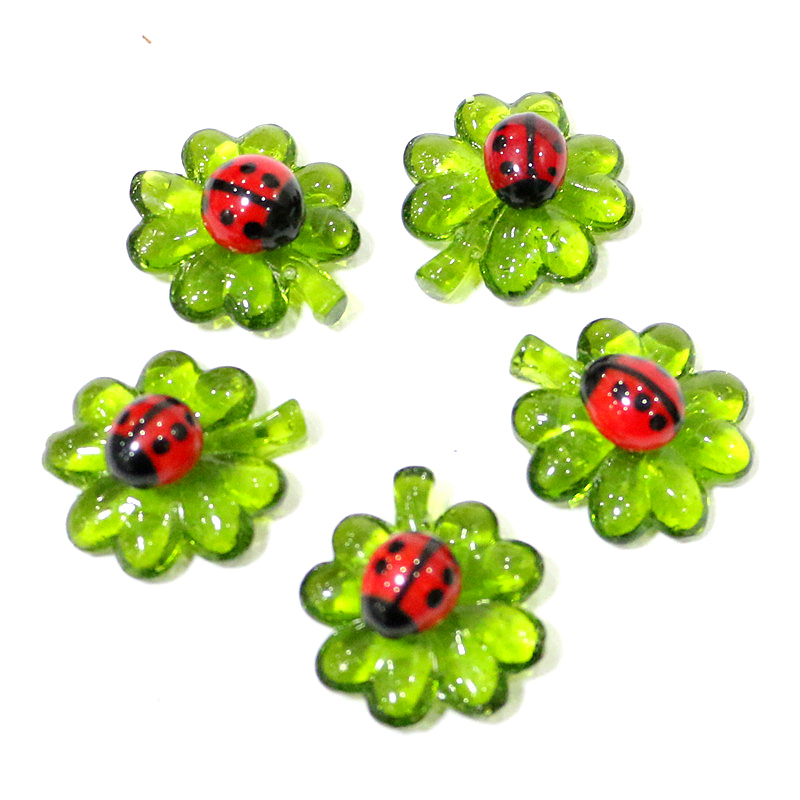 5pcs Green Mini Glass Four-Lea - Desk Setup Green 评论和价格