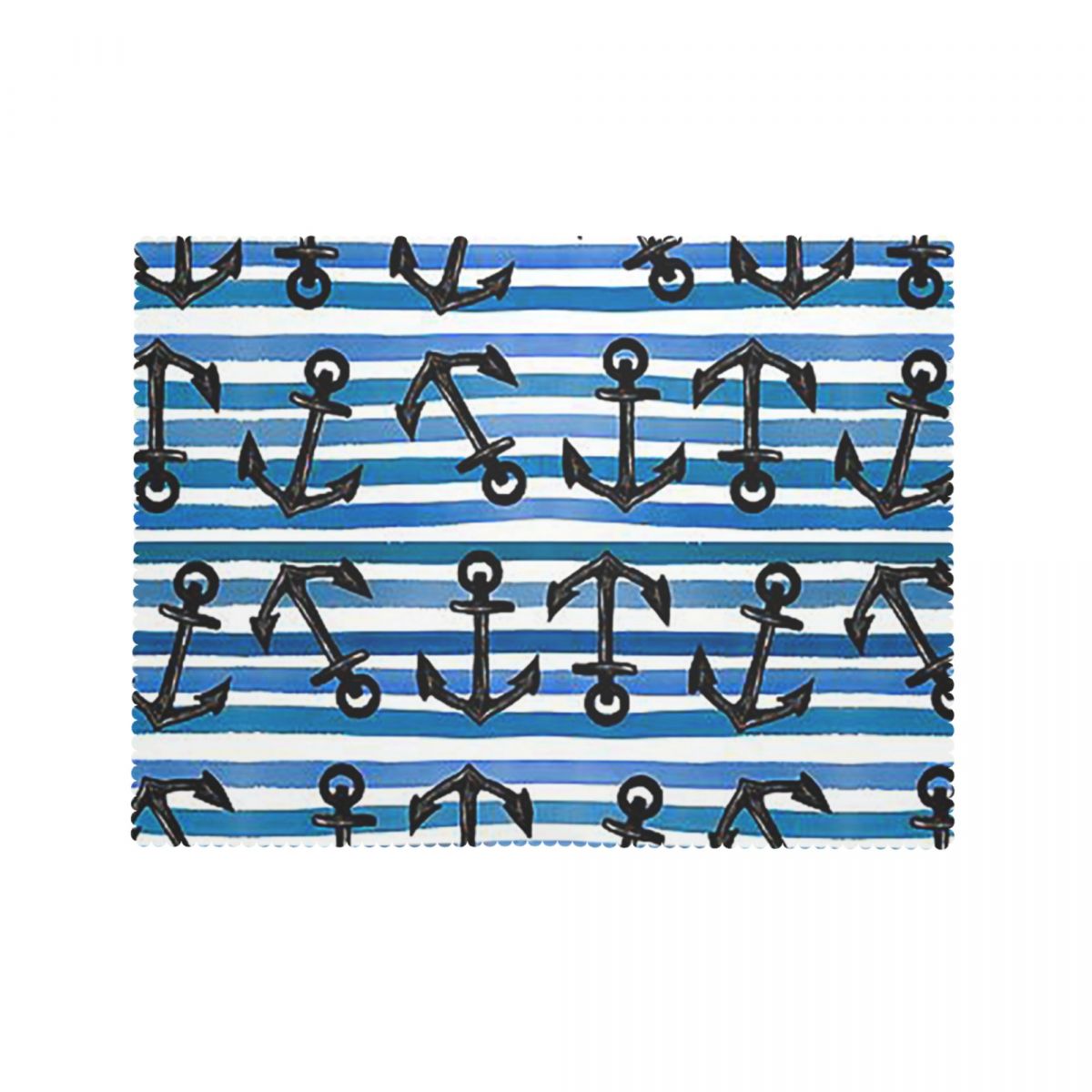 Nautical Blue Anchors Rectangu - Desk Setup Wallpaper 评论和价格