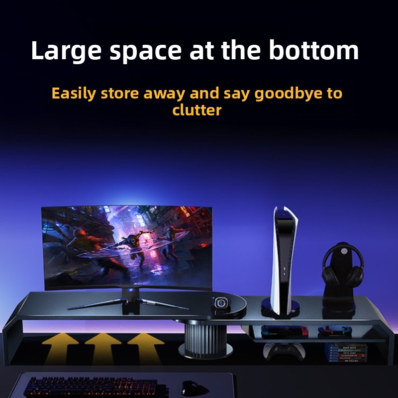 Gaming Dual Monitor Stand Offi - Desk Setup For Laptop And Monitor 评论和价格