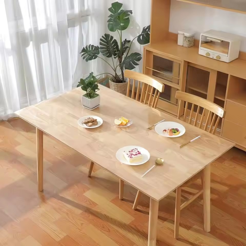 Soft Glass Tablecloth Transpar - Desk Setup Wallpaper 评论和价格