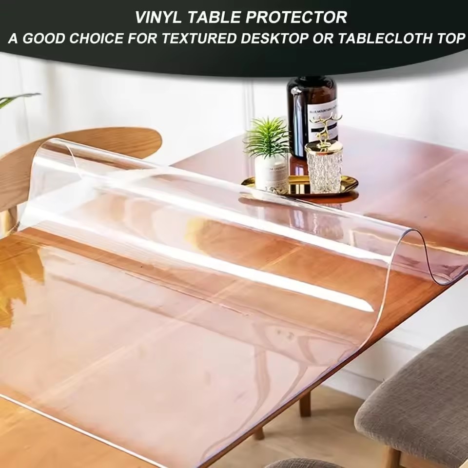 Soft Glass Tablecloth Transpar - Desk Setup Wallpaper 评论和价格