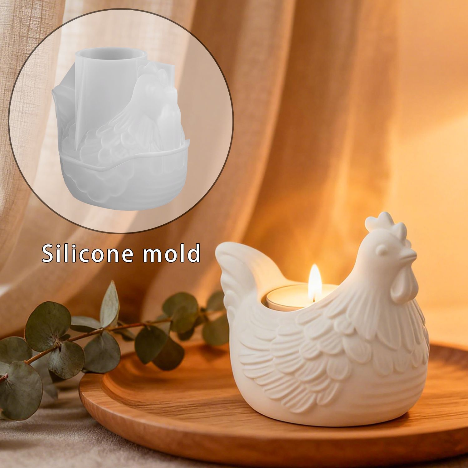 DIY 3D Little Chicken Candle H - Desk Setup Organization 评论和价格