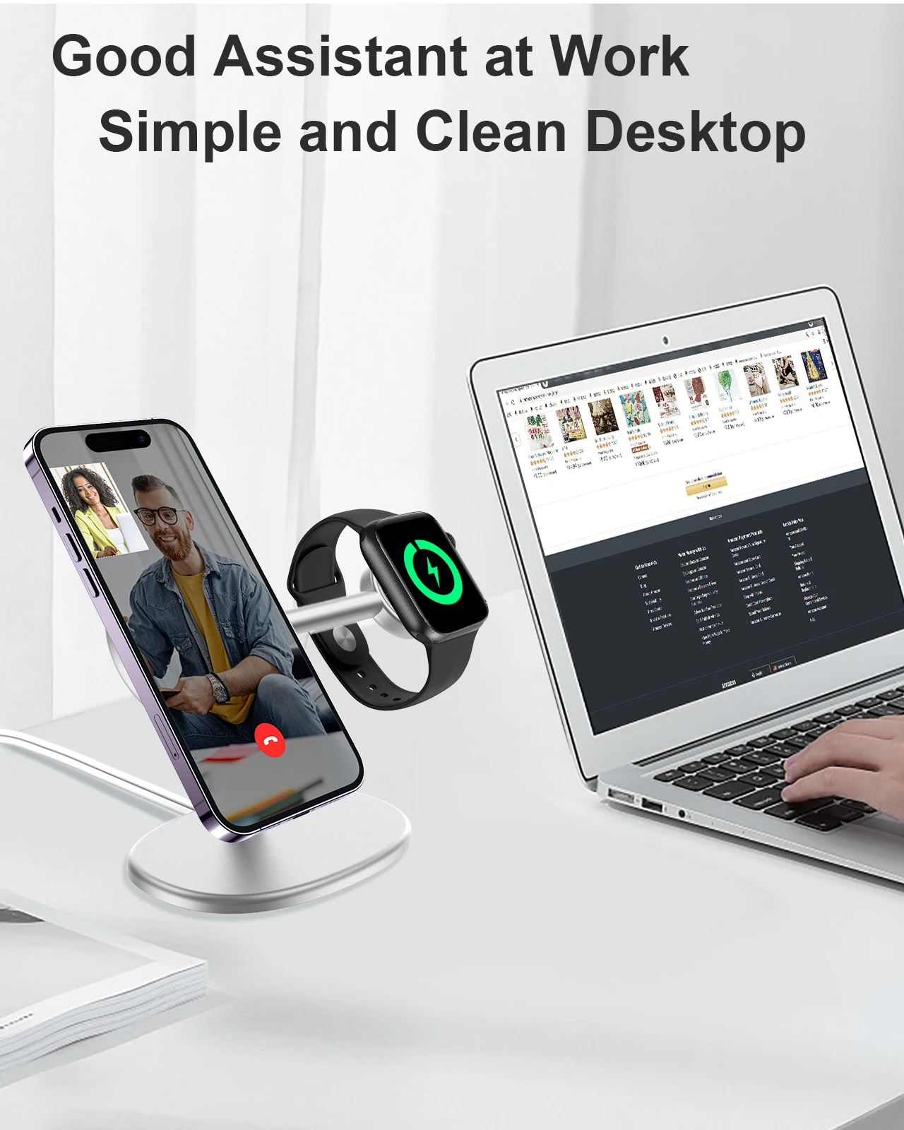 EWA 2-in-1 Desktop Phone Stand - Desk Setup Apple 评论和价格