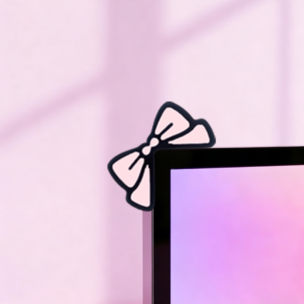 Cute Pink Bow Monitor Decor Ka - Desk Setup No Monitor 评论和价格