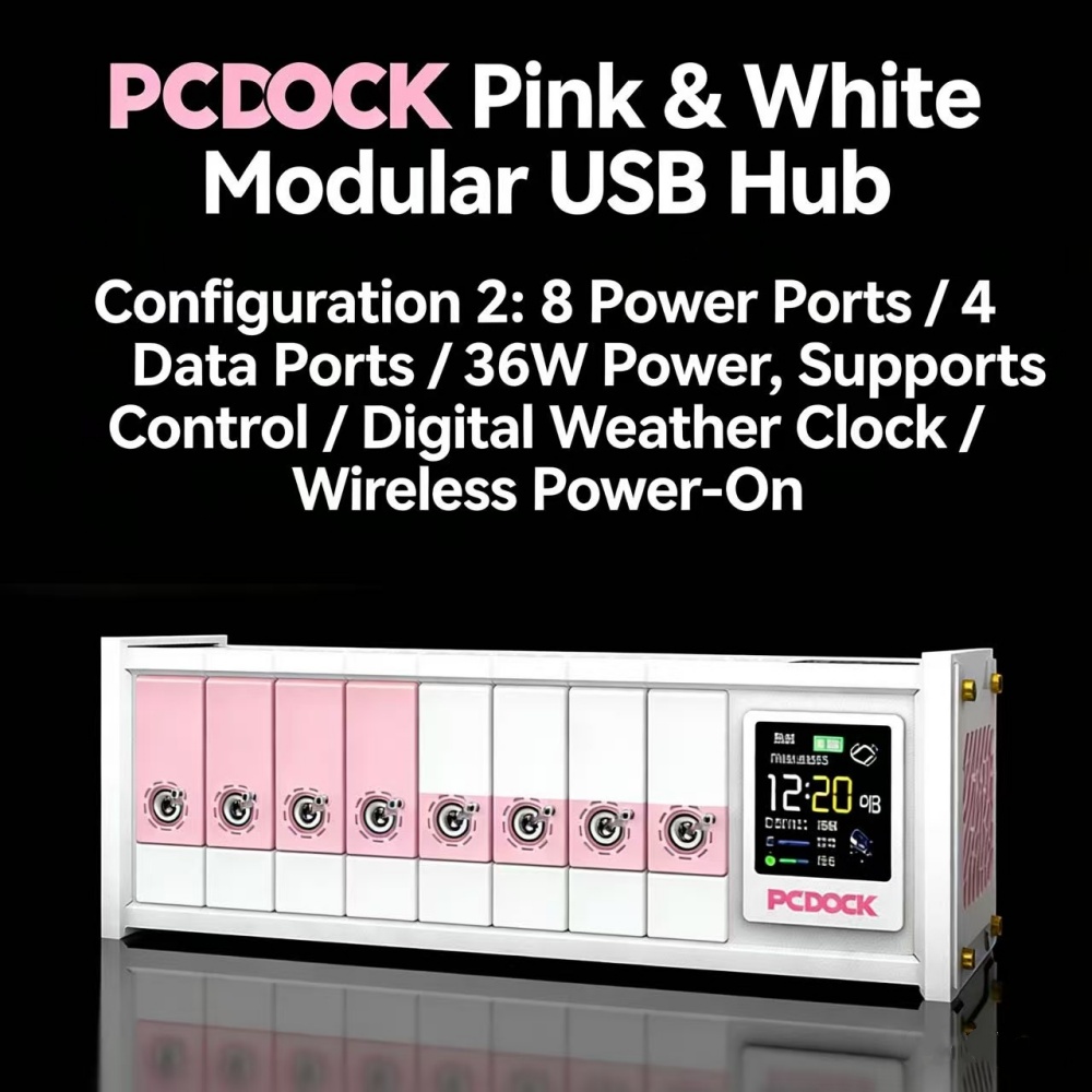 PCDOCK Block USB Desktop Power - Desk Setup For Laptop 评论和价格