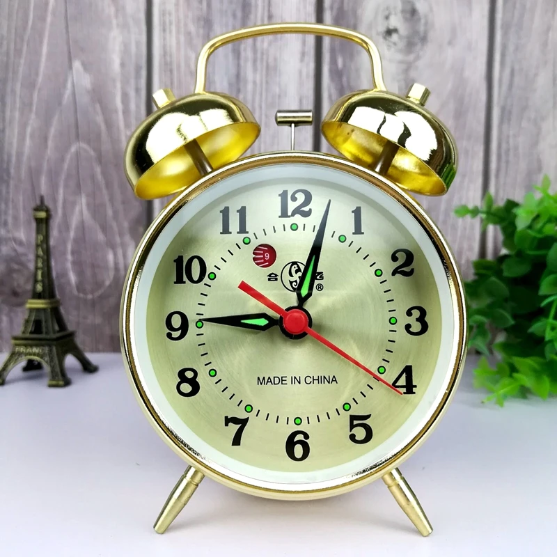 Metal Mechanical Alarm Clock C - Desk Setup Vintage 评论和价格