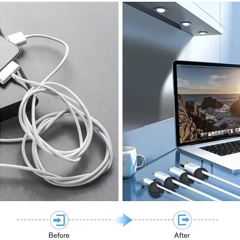 5/50Pcs Desktop Wall Cable Cli - Desk Setup Organization 评论和价格