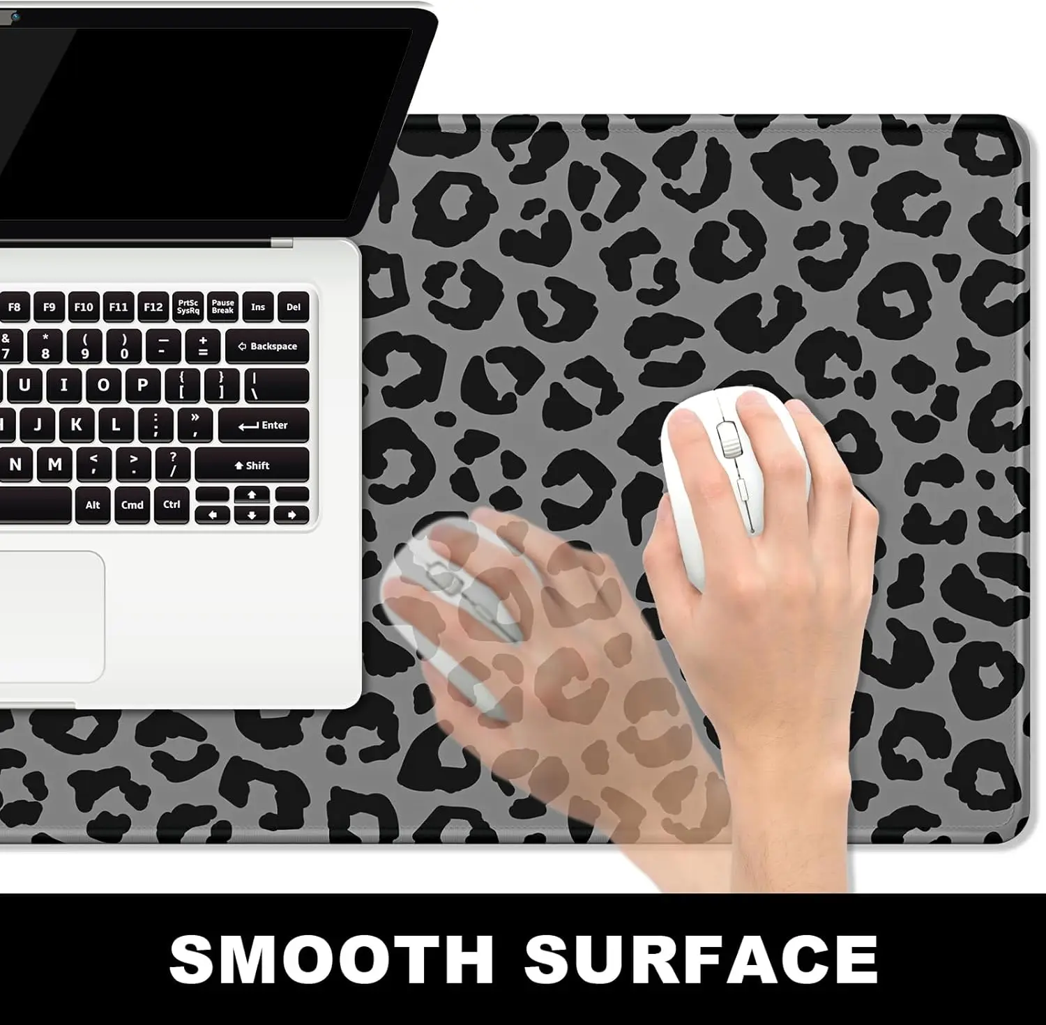 Stylish Grey Black Leopard Pri - Desk Setup Grey 评论和价格
