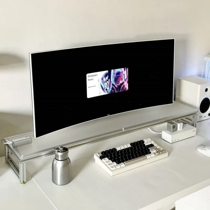Aluminum Monitor Stand Acrylic - Desk Setup For Laptop And Monitor 评论和价格