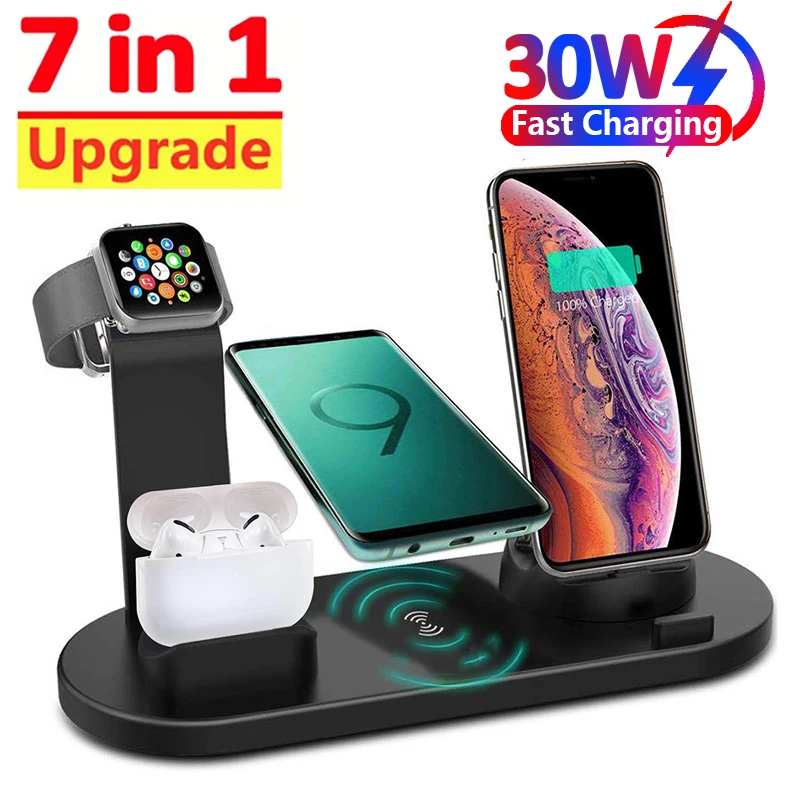 7 In 1 Wireless Charger Stand  - Desk Setup Apple 评论和价格