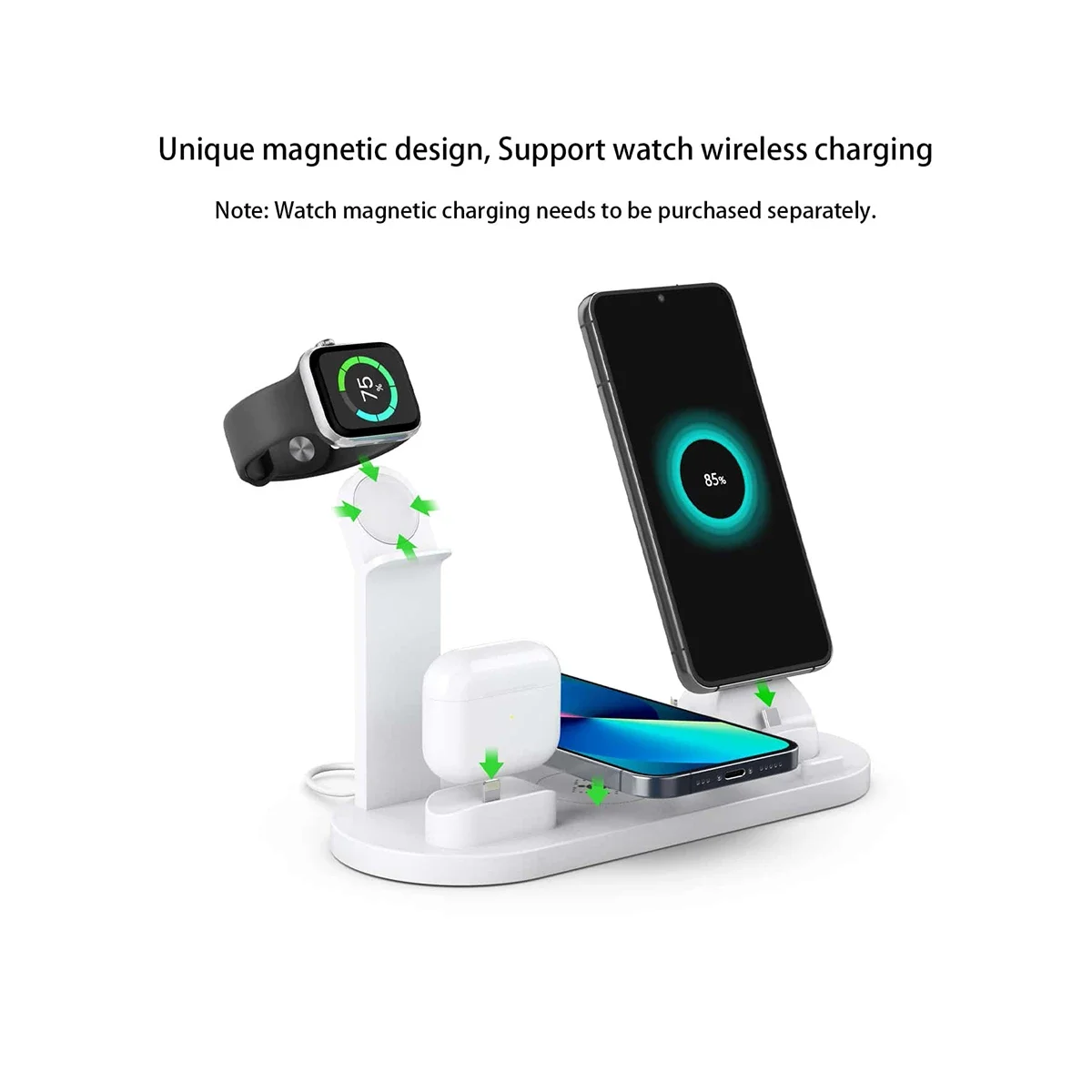 7 In 1 Wireless Charger Stand  - Desk Setup Apple 评论和价格
