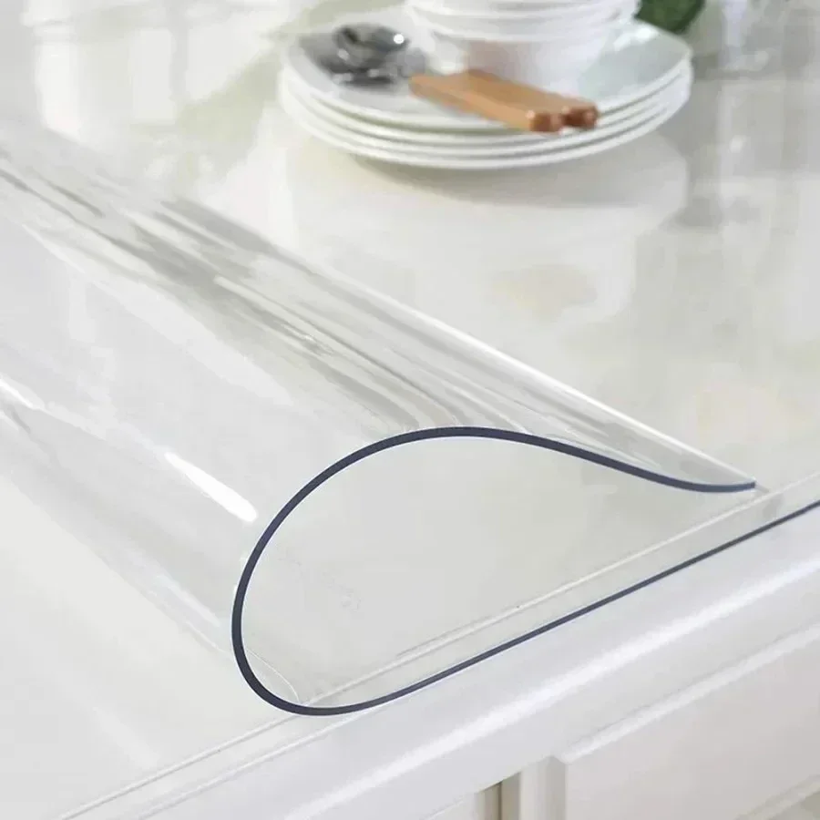 PVC Table Cloth Transparent Cl - Desk Setup Wallpaper 评论和价格
