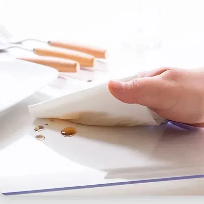 PVC Table Cloth Transparent Cl - Desk Setup Wallpaper 评论和价格