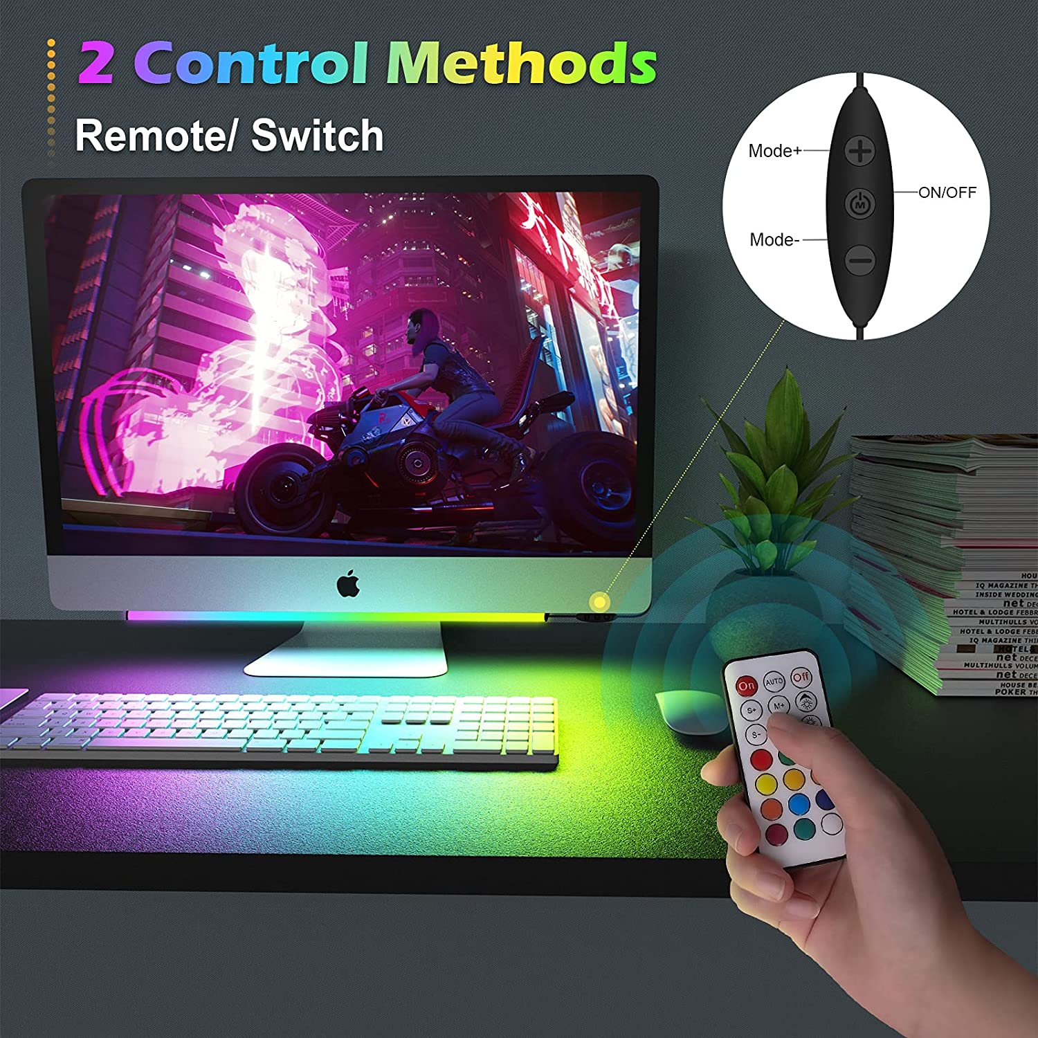 Under Monitor Light Bar RGB Dr - Desk Setup No Monitor 评论和价格