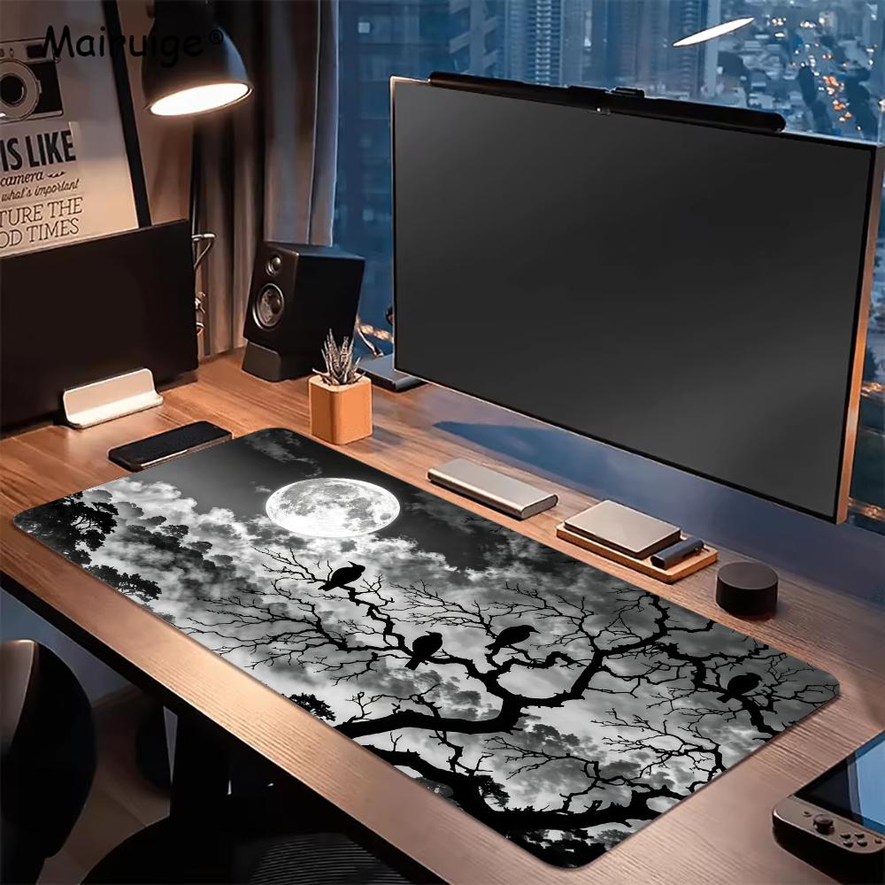 Grey Moonlit Night Large Mouse - Desk Setup Grey 评论和价格