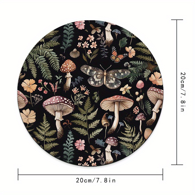Round Forest Plant Mouse Pad R - Desk Setup Pegboard 评论和价格